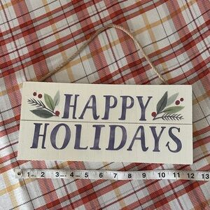 Festive 'Happy Holidays' Hanging Sign
